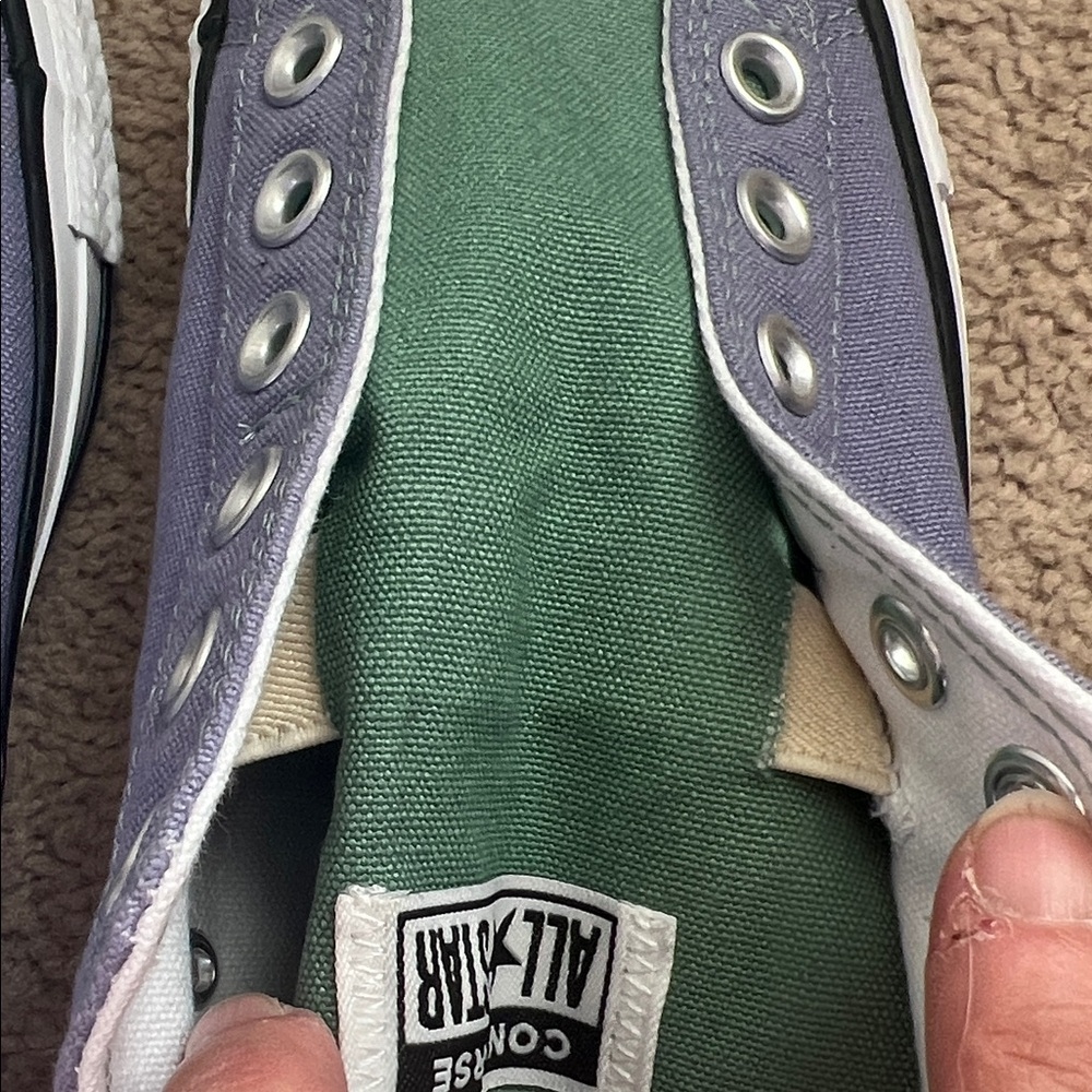 Converse Two-Tone Green and Purple Sneakers - Picture 10 of 10